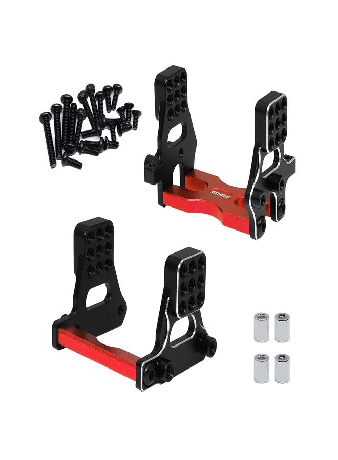 GTHELE Shock Mounts Multi-Hole Damper Holder Tower Aluminum for TRX4M Defender 1/18 RC Crawler Upgrades (Red) - Image 1